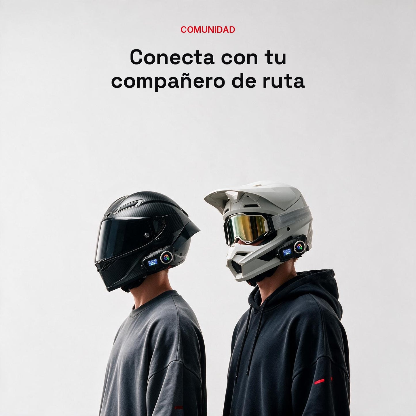 Intercomunicador Bluetooth para Moto Capital Link — Manos Libres, Radio FM y 500m de Alcance